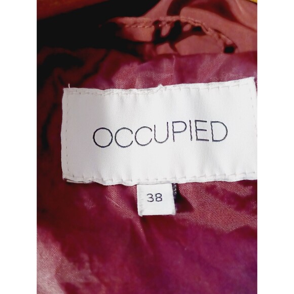 Occupied Burgundy Puffer Jacket  Women's  Large - Picture 6 of 6